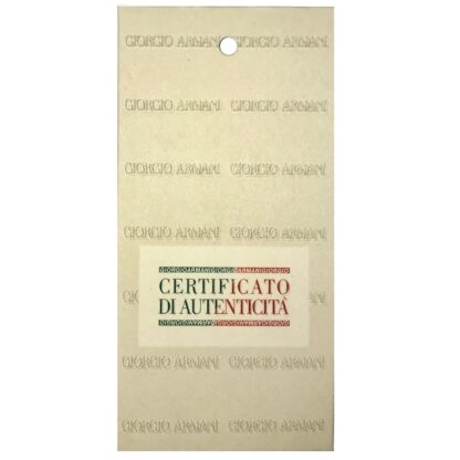 Giorgio Armani certification of authenticity tag