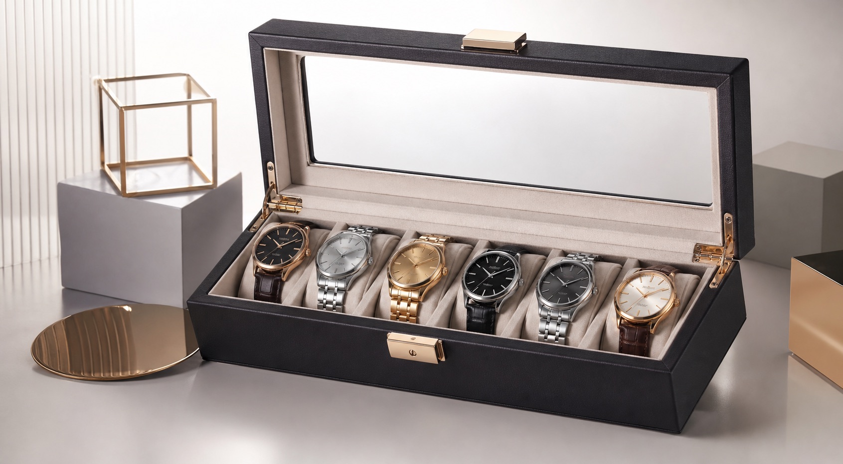 Photorealistic premium watch display box